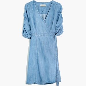 Madewell Chambray Denim Wrap Mini Size Small